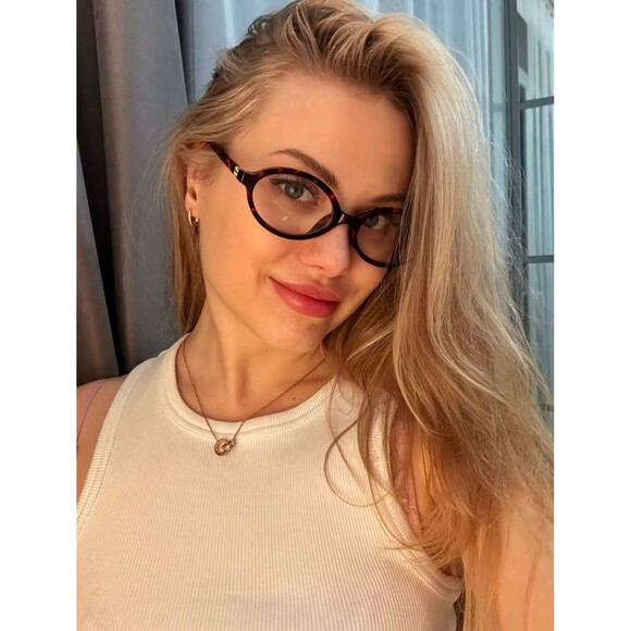 Vintage Oval Sunglasses NEW Women Luxury Brand Designer Small Oval Anti Blue - Picture 4 of 12